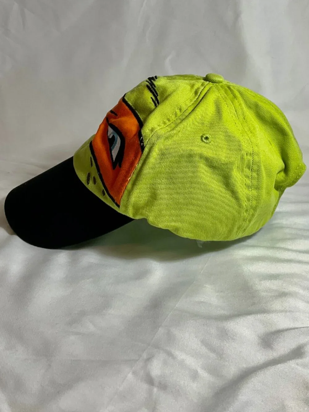 Teenage Mutant Ninja Turtles Michelangelo Mask Big Face Kids Hat Green/Black